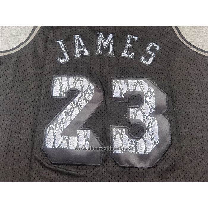 Maglia Los Angeles Lakers LeBron James #23 Swingman Mitchell & Ness 2018-19 Nero
